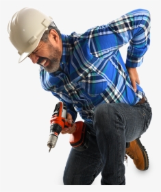 A Construction Worker Bending Over In Pain - Physical Therapy Construction Site, HD Png Download, Transparent PNG