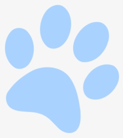 Blue Paw Print Clipart - Paw Print With Black Background, HD Png Download, Transparent PNG