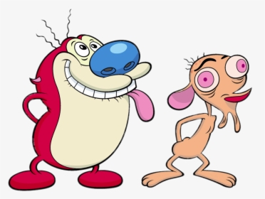 Ren And Stimpy Funny Faces - T-shirt, HD Png Download, Transparent PNG