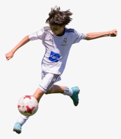 Real Madrid Child Soccer - Soccer Kick, HD Png Download, Transparent PNG