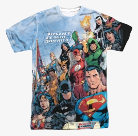 Justice League America Sublimation Shirt - Justice League Comic Art, HD Png Download, Transparent PNG
