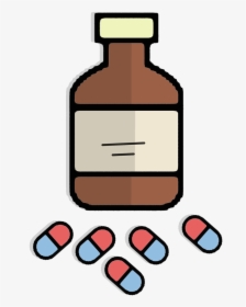 Drug Cartoon Pill Bottle, HD Png Download, Transparent PNG
