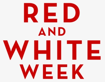 Vertical Red And White Week Logo - Red And White Text, HD Png Download, Transparent PNG