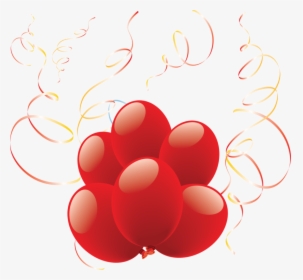 Red Birthday Balloons Png Clipart , Png Download - Red And Gold Balloons Png, Transparent Png, Transparent PNG