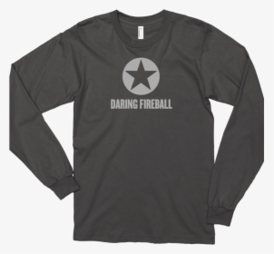 Thumbnail Of An Asphalt Gray Long Sleeve Daring Fireball - Long-sleeved T-shirt, HD Png Download, Transparent PNG