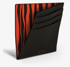 Tiger Print Black Saffiano Sleek Leather Card Wallet - Wallet, HD Png Download, Transparent PNG