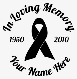 In Loving Memory Ribbon Sticker - Calligraphy, HD Png Download, Transparent PNG
