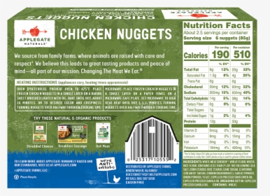 Natural - Chicken - Nuggets Back - Nutrition Facts, HD Png Download, Transparent PNG