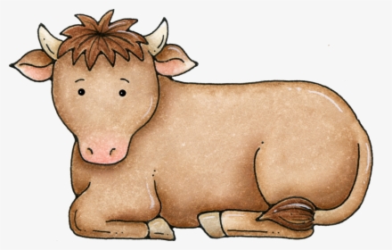 Cattle Pencil And In Color - Cartoon Nativity Scene Animals, HD Png Download, Transparent PNG