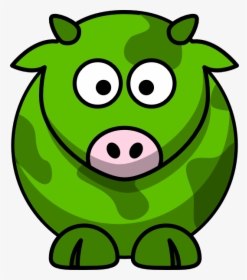 Green Cow 2 Svg Clip Arts - Green Cow Clipart, HD Png Download, Transparent PNG