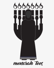 A Menorah Behind The Silhouette Of A Man - Poster, HD Png Download, Transparent PNG