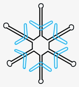 How To Draw Snowflake - Winter Drawing Ideas Easy, HD Png Download, Transparent PNG