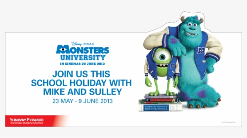 Guess Who Will Be Dropping By Early To Sunway Pyramid - Monster Inc University And Monser Inc, HD Png Download, Transparent PNG