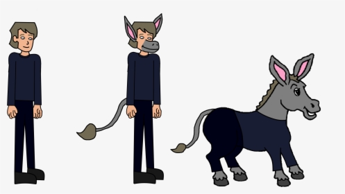 Donkey Transformation - Cartoon, HD Png Download, Transparent PNG