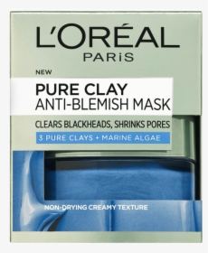 L Oreal Paris Pure Clay Blue Face Mask With Marine - Loreal Pure Clay Glow Mask, HD Png Download, Transparent PNG