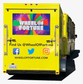 Wheelmobile Find Us @wheeloffortune - Commercial Vehicle, HD Png Download, Transparent PNG
