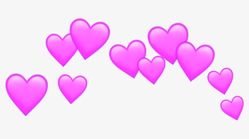 Sticker Heart Hearts Crown Tumblr Overlay Pink Png - Light Purple Heart Emoji, Transparent Png, Transparent PNG