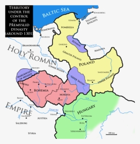 File - Wenceslausiimap-en - Medieval Bohemia Map, HD Png Download, Transparent PNG