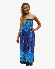 Blue Mandala Womens Maxi Dress Bohemian Island - Gown, HD Png Download, Transparent PNG