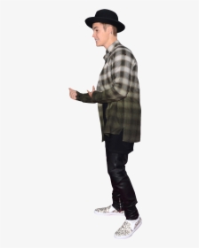 Justin Bieber With Hat Png Image - Tartan, Transparent Png, Transparent PNG