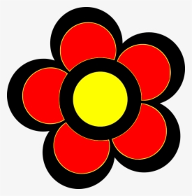 Red, Yellow, Flower, Flowers, Color, Plant, Pretty - Flower Colored Clip Art, HD Png Download, Transparent PNG