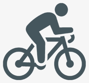 Person On A Bicycle - Bike Icon White Background, HD Png Download, Transparent PNG