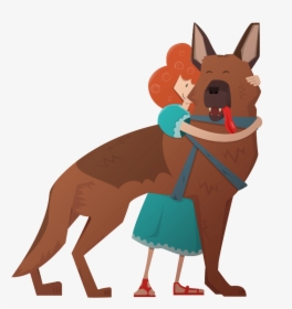 Are German Shepherds Good With Kids - People Love Dog Cartoon, HD Png Download, Transparent PNG