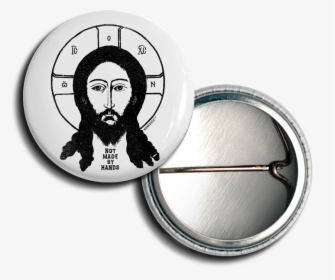 Jesus Not Made By Hands Button   Class - Rule Of Saint Benedict, HD Png Download, Transparent PNG