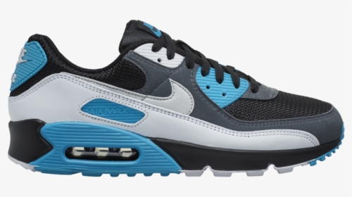 Nike Air Max 90 Black White Blue Ct0693-001 Release - Air Max 90 Reverse Laser Blue, HD Png Download, Transparent PNG