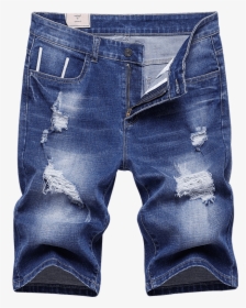 Wholesale Straight Ripped Washed Denim Short Jeans - Pocket, HD Png Download, Transparent PNG
