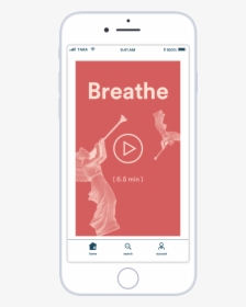 Breathe Screen Mockup Small - Smartphone, HD Png Download, Transparent PNG