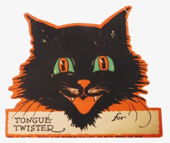Cat Tongue Png - Black Cat, Transparent Png, Transparent PNG