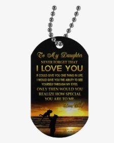 Father & Daughter Dog Tag - Grandfather Promises To Grandson, HD Png Download, Transparent PNG