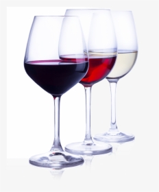 3 Wine Glasses With Different Varietals - Wine Glass, HD Png Download, Transparent PNG