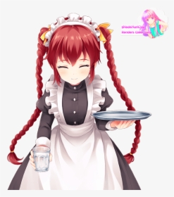 Anime Girl Maid Render , Png Download - Kawaii Anime Maid Girl, Transparent Png, Transparent PNG