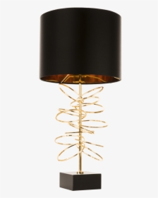 Luxury Table Lamp, Black Shade Gold Finish Glamour - Portable Network Graphics, HD Png Download, Transparent PNG