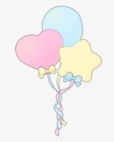 #kawaii #balloon #balloons #pastel - Heart, HD Png Download, Transparent PNG