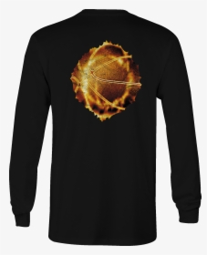 Basketball Long Sleeve Tshirt Fire Flaming Shirt For - T Shirt Angry Ball, HD Png Download, Transparent PNG