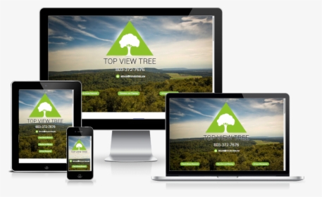 Top View Tree Full Responsive Custom Website - Responsive Web Design, HD Png Download, Transparent PNG