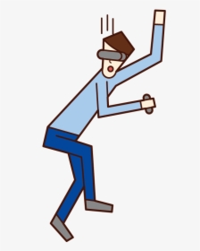 Illustration Of A Man Who Is Surprised While Vr, HD Png Download, Transparent PNG