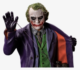 Iko1047 Heath Ledger Dark Knight Joker Statue 07, HD Png Download, Transparent PNG