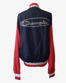 Red White And Blue Bomber With Olympic Graphicby Champion - Leather Jacket, HD Png Download, Transparent PNG