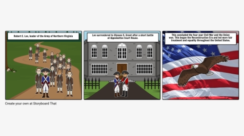 Lee's Surrender At Appomattox Court House Storyboard, HD Png Download, Transparent PNG