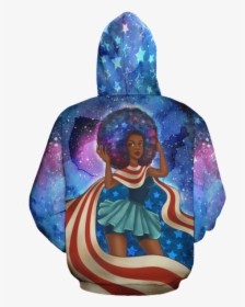 African American Girl All-over Hoodie   Class - Visual Arts, HD Png Download, Transparent PNG