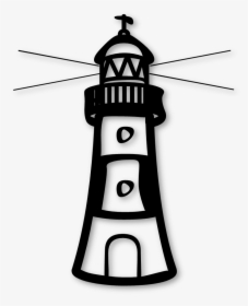 Lighthouse Clipart / Coloring Page Free - Drawing Clipart Lighthouse, HD Png Download, Transparent PNG