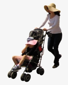 Pram Transparent Background - Mother And Stroller Png, Png Download, Transparent PNG