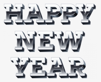 Happy New Year Silver Png, Transparent Png, Transparent PNG