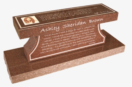 Red Granite Bench, Forest Lawn Cemetery, Beaumont, - Commemorative Plaque, HD Png Download, Transparent PNG