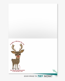 Seasons S Bright Christmas Card - Reindeer, HD Png Download, Transparent PNG
