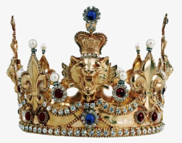 Jewels Png Pic - Gold Crown With Blue Jewels, Transparent Png, Transparent PNG